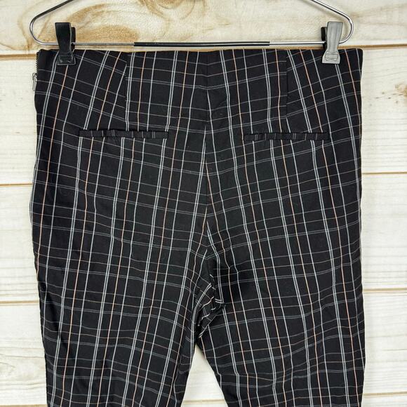A New Day Black/Coral High Rise Elastic Waist Pull On Ankle Length Pants Size 14 - Picture 5 of 11